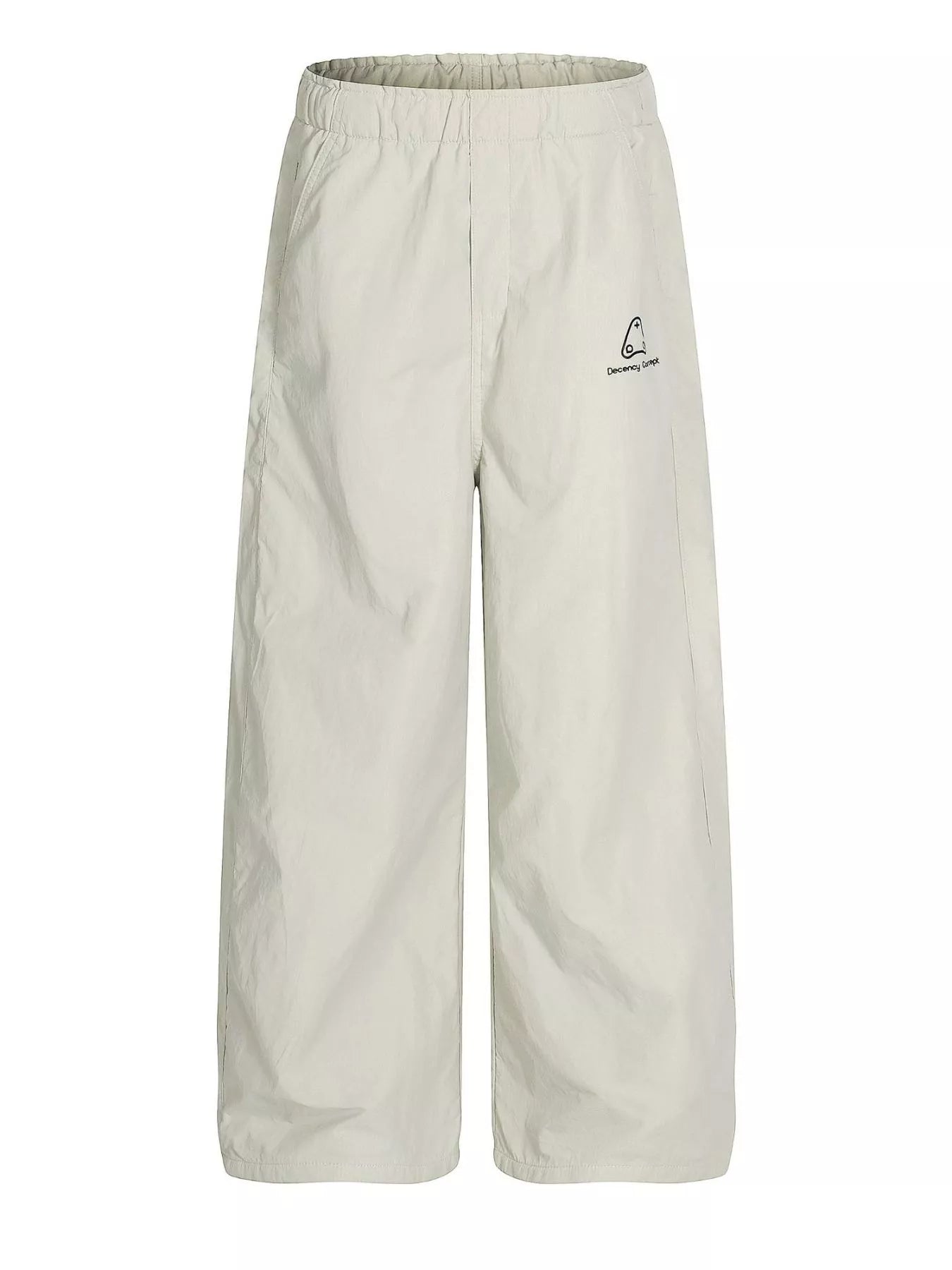 Men's casual pants with a wide leg silhouette.