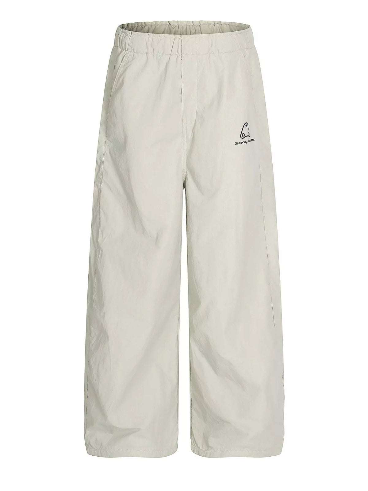 Men's casual pants with a wide leg silhouette.