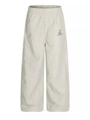 Men's casual pants with a wide leg silhouette.