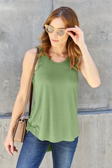 Basic Bae Bamboo Full Size Round Neck Tank Matcha Green / S
