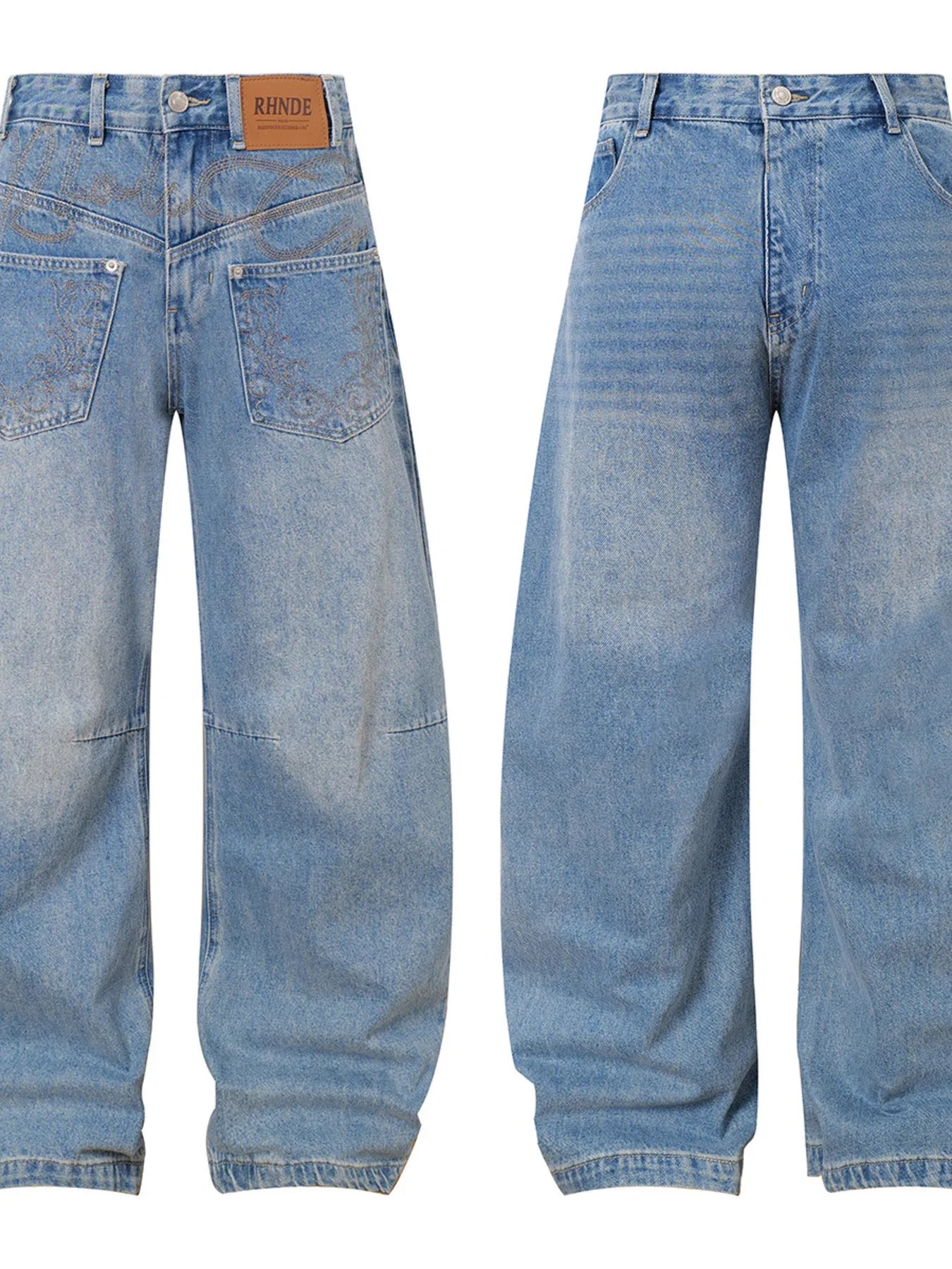 Basic style Oversized Wide leg Jeans