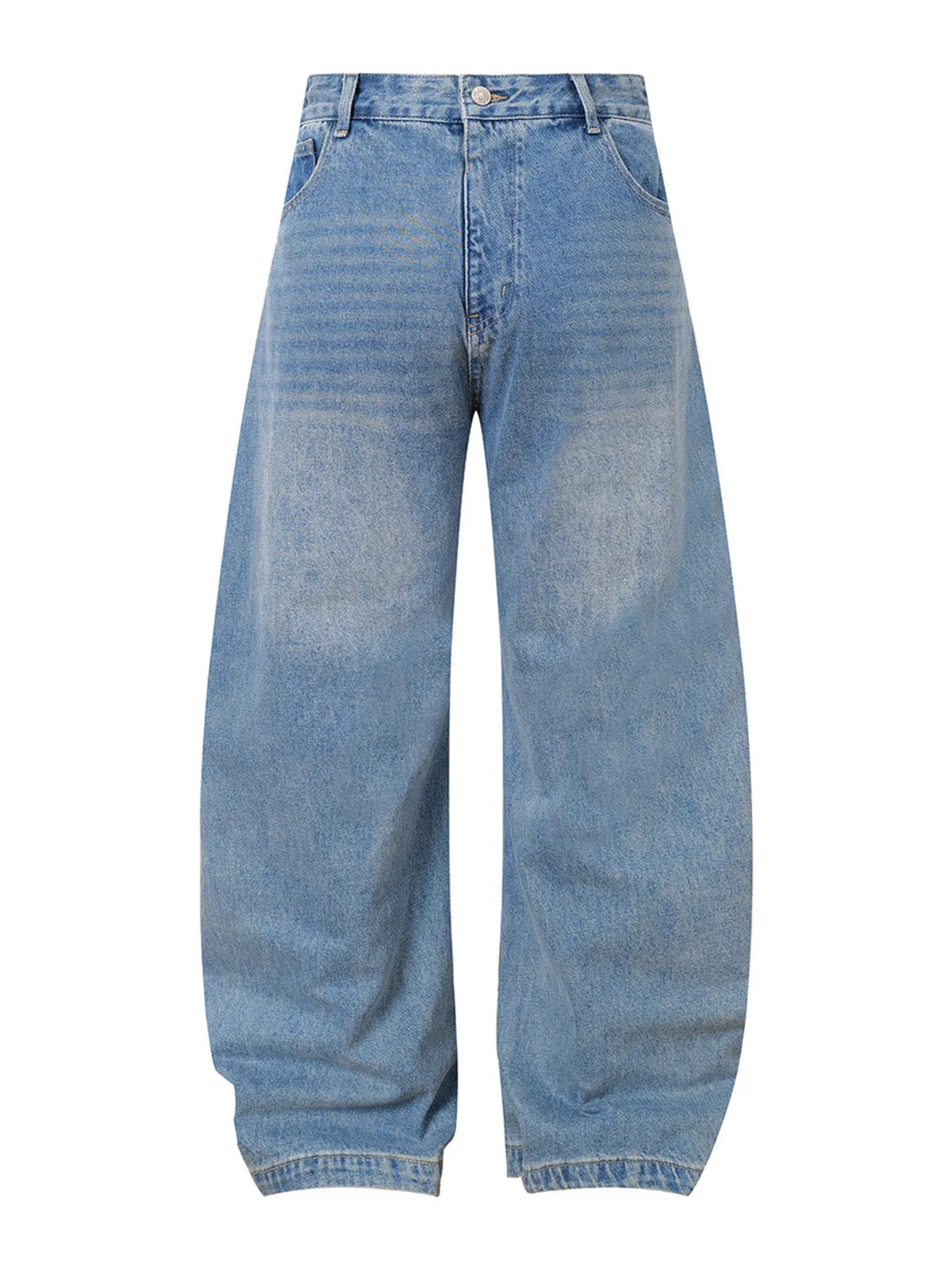 Basic style Oversized Wide leg Jeans Blue / S
