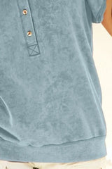 BiBi Mineral Washed Terry Top