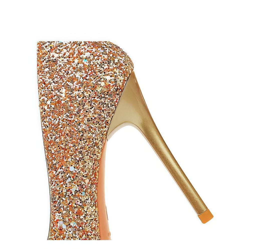 Bling Sequin Pointed Toes Heels Pumps