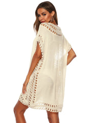 Bohemian Crochet Trim Beach Cover Up Dress