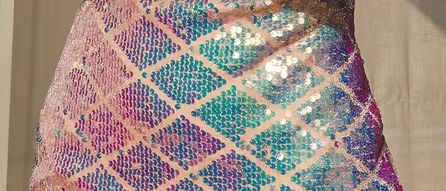 Bow Detail Mermaid Shimmering Sequin Gown