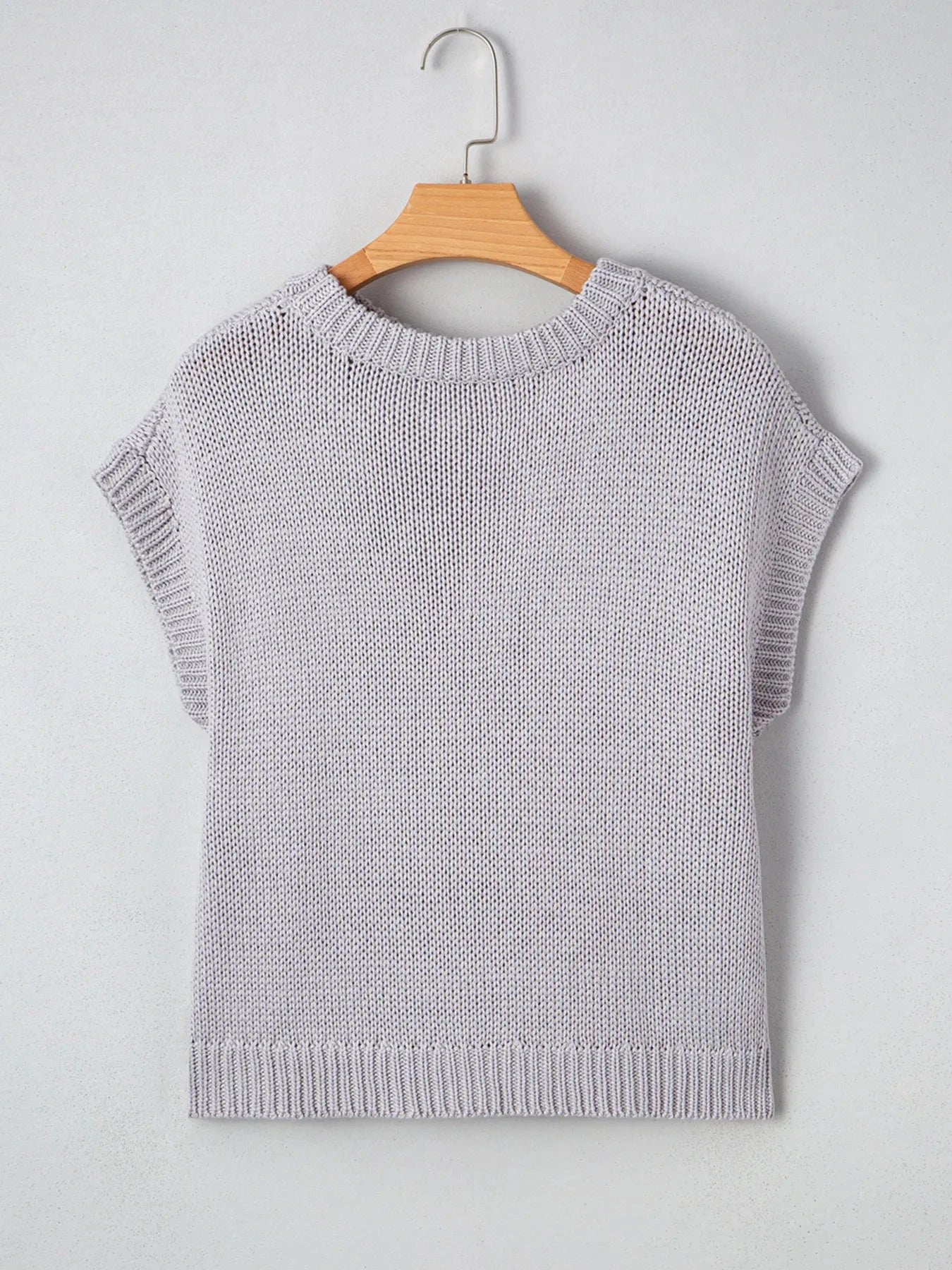 Bow Round Neck Short Sleeve Sweater