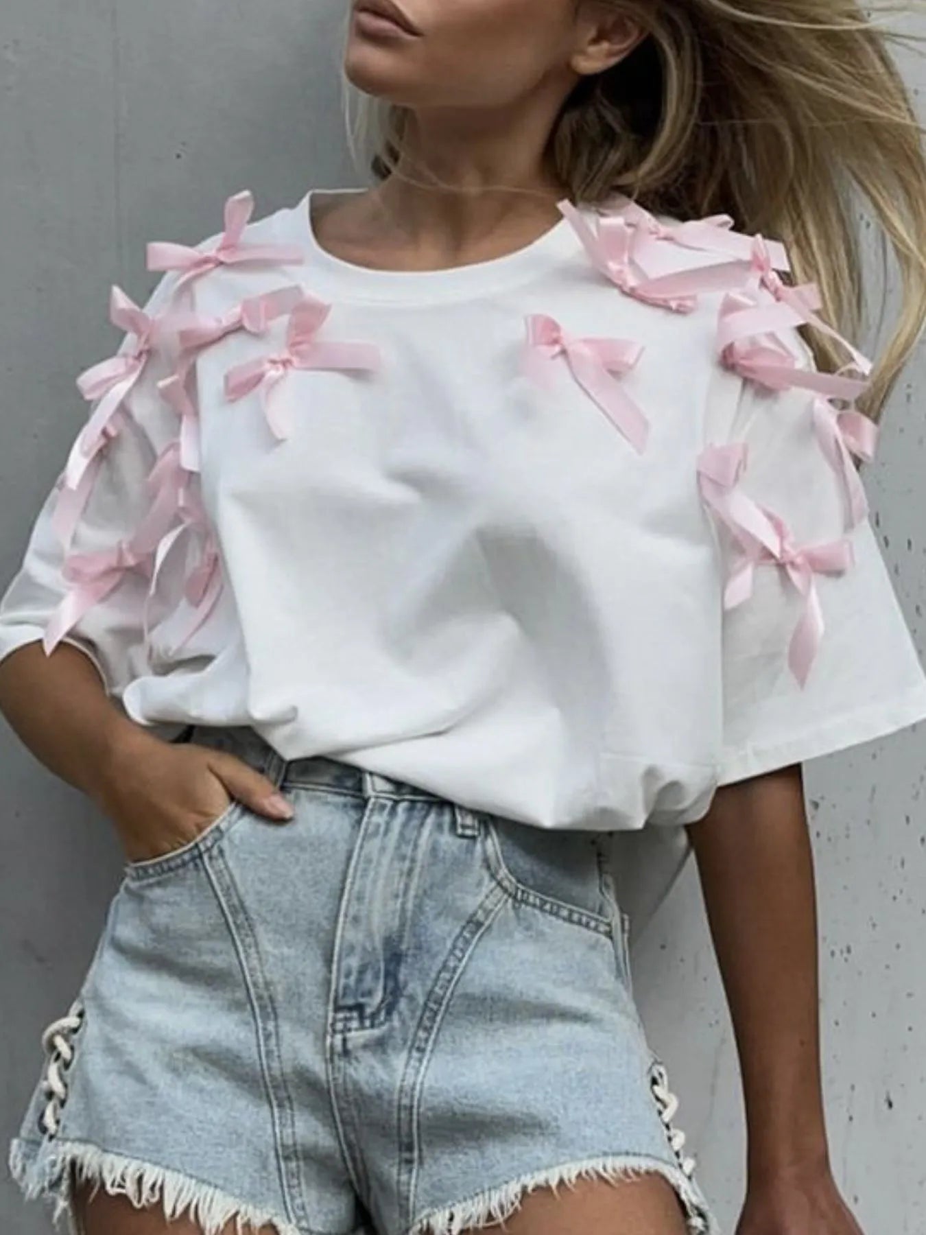 Bow Short Sleeve T-Shirt