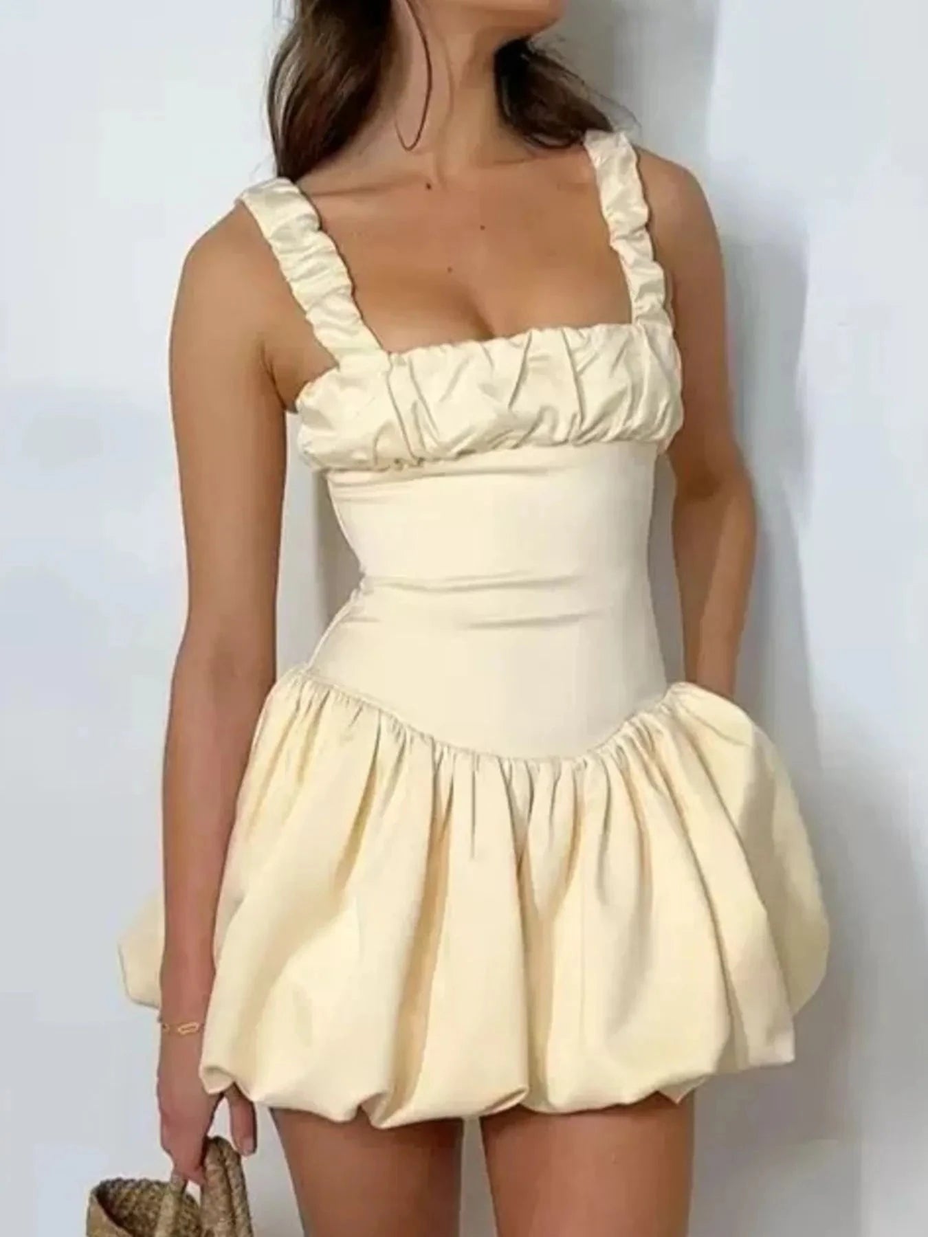 Bubble Hem Mini Dress