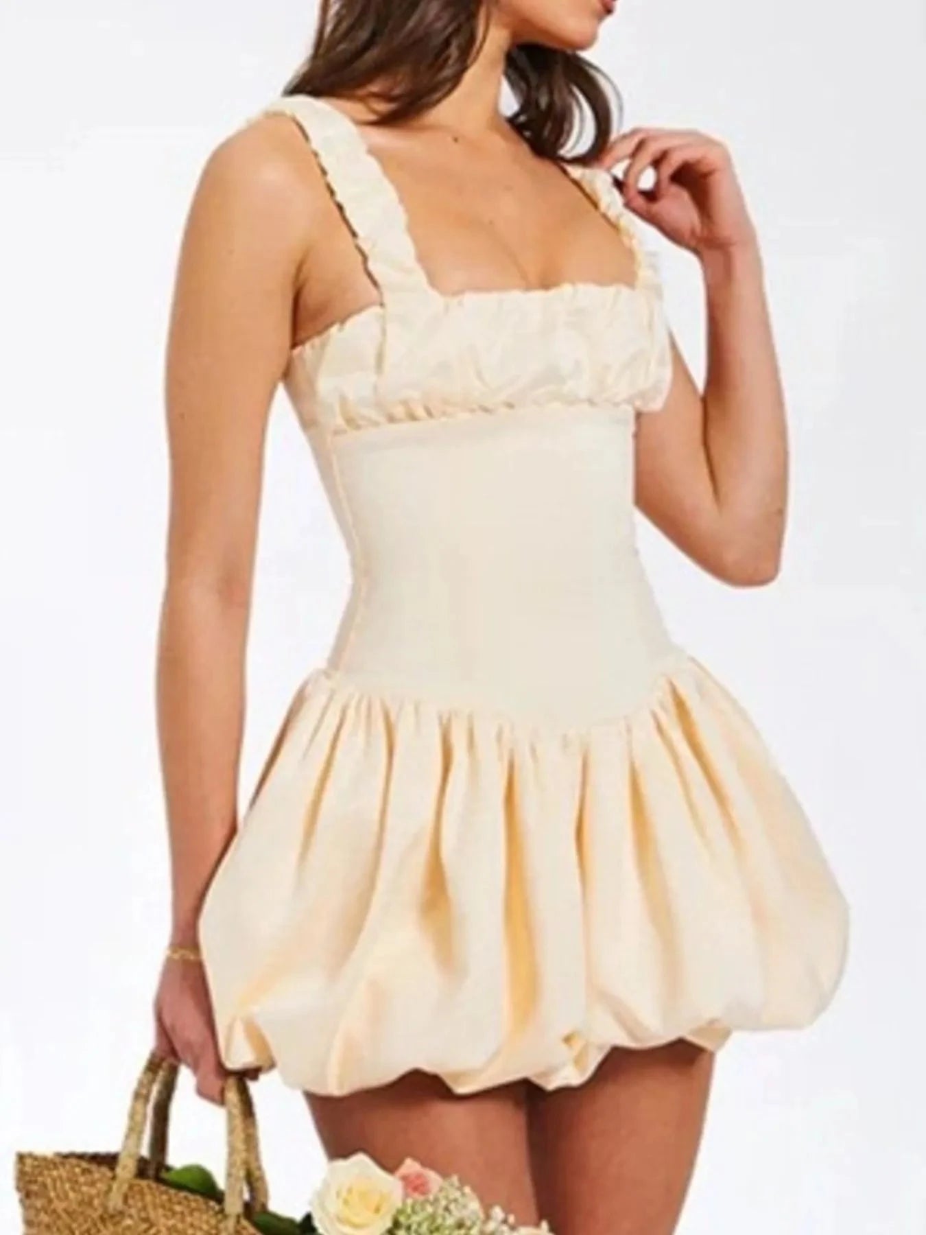 Bubble Hem Mini Dress