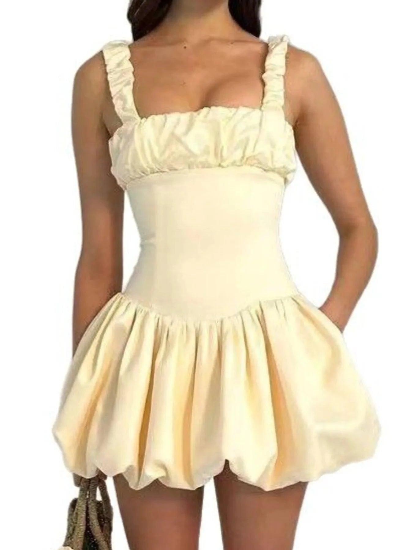 Bubble Hem Mini Dress