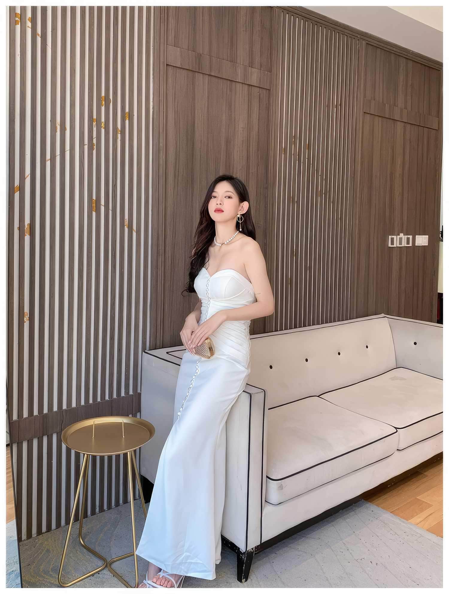 Bustier Pleated Button-Down Mermaid Dress