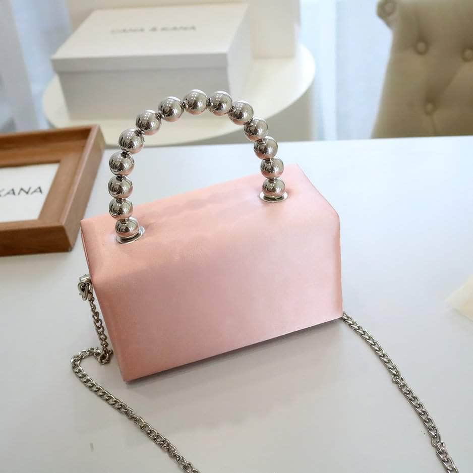 Butterfly Rhinestone Decorated Top Handle Mini Box Bag