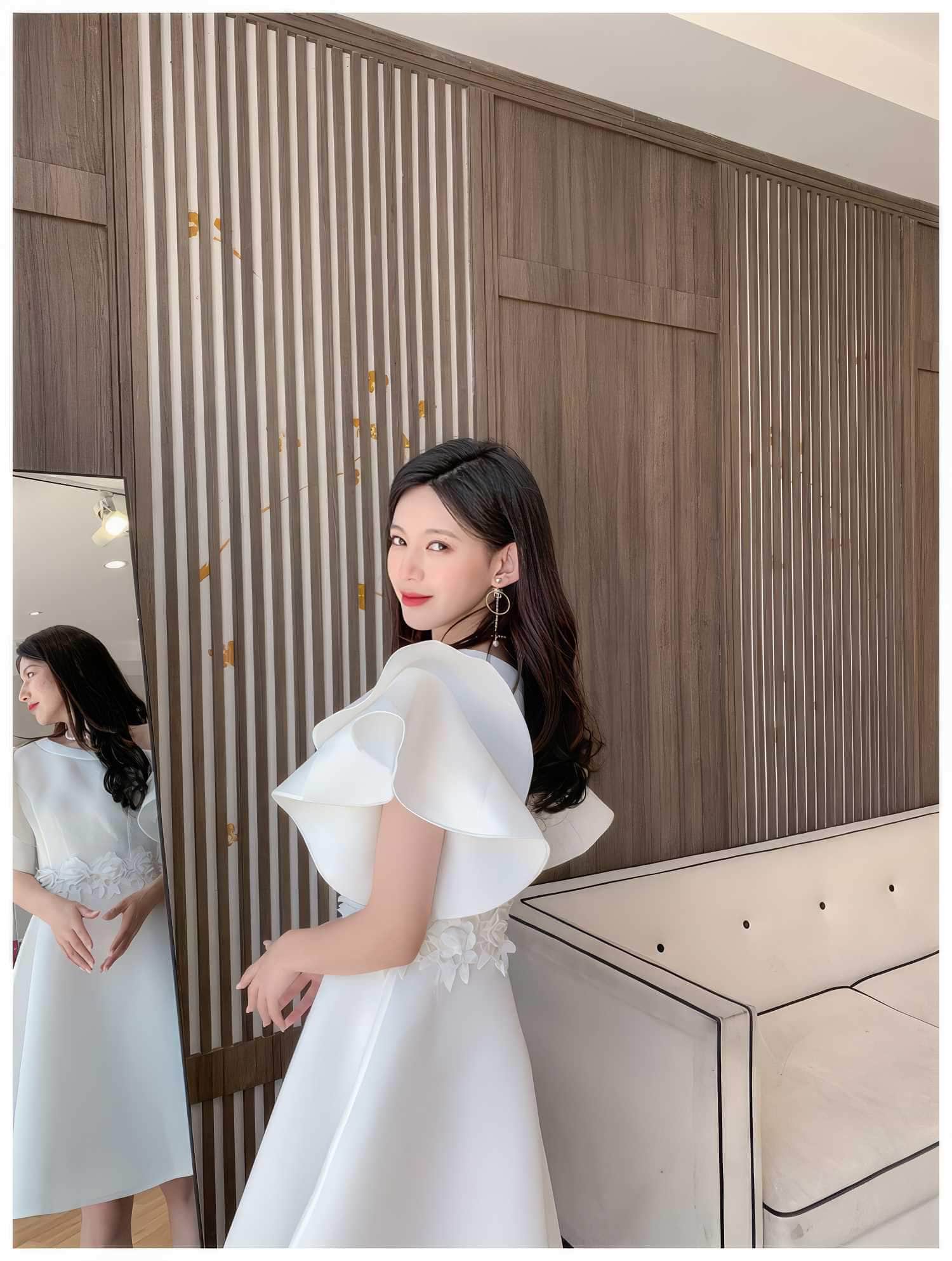 Butterfly Sleeves Floral Embroidered A-Line Dress