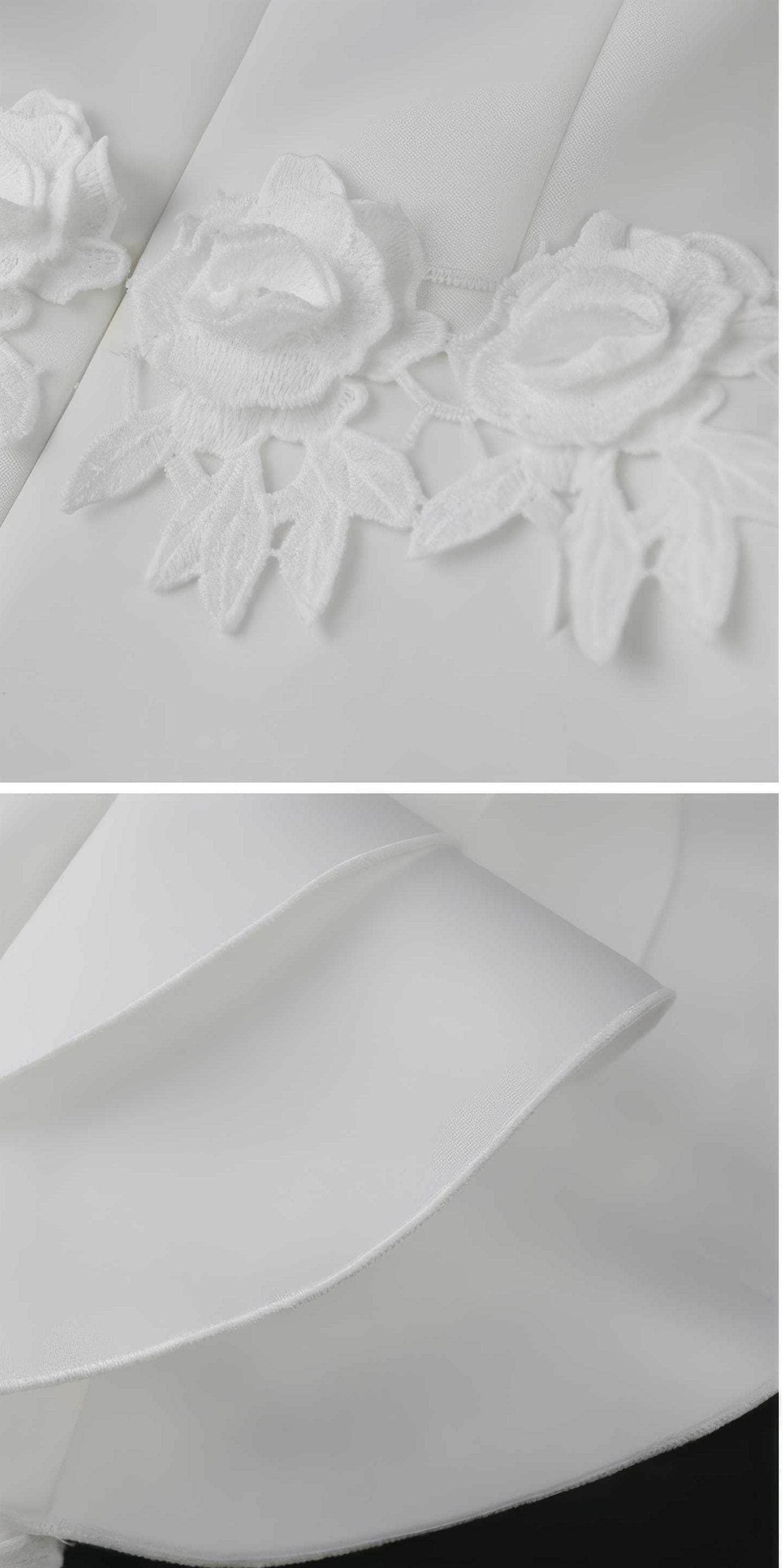 Butterfly Sleeves Floral Embroidered A-Line Dress