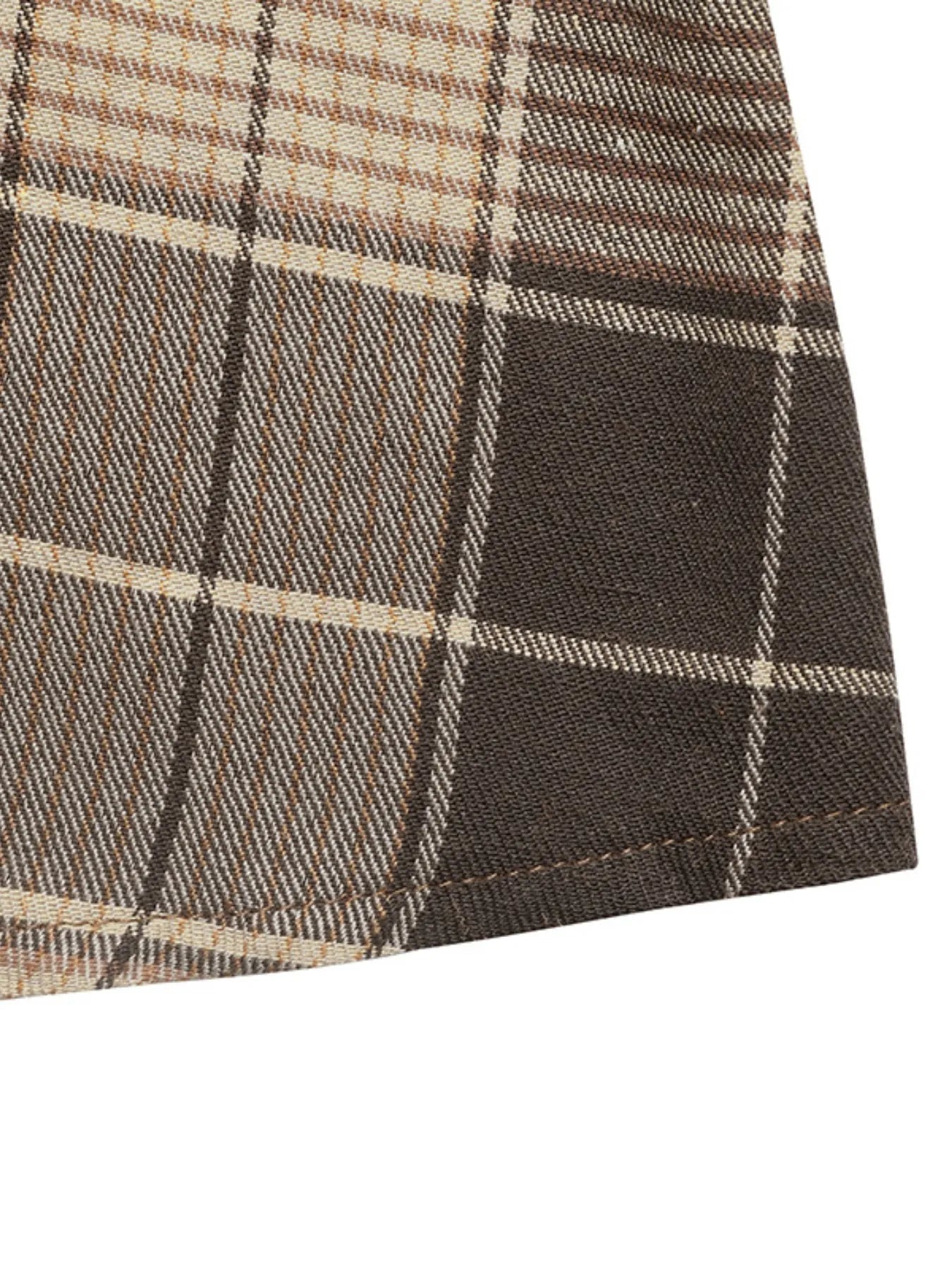 Button Front Plaid Long Sleeve Dress