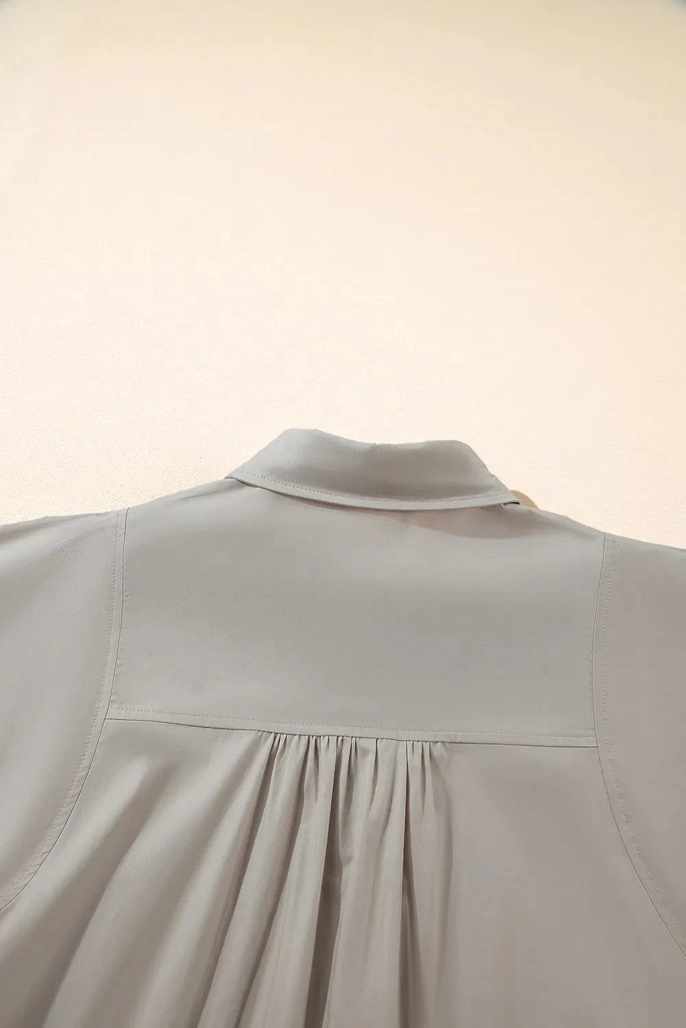 Button Up Lantern Sleeve Shirt