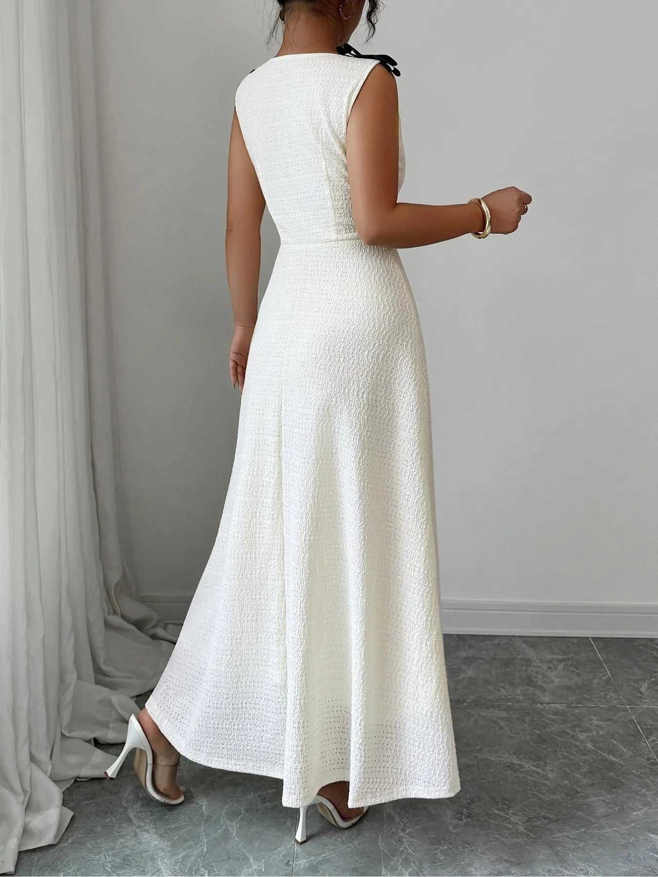 Buttoned Sleeveless Maxi Tank Dress