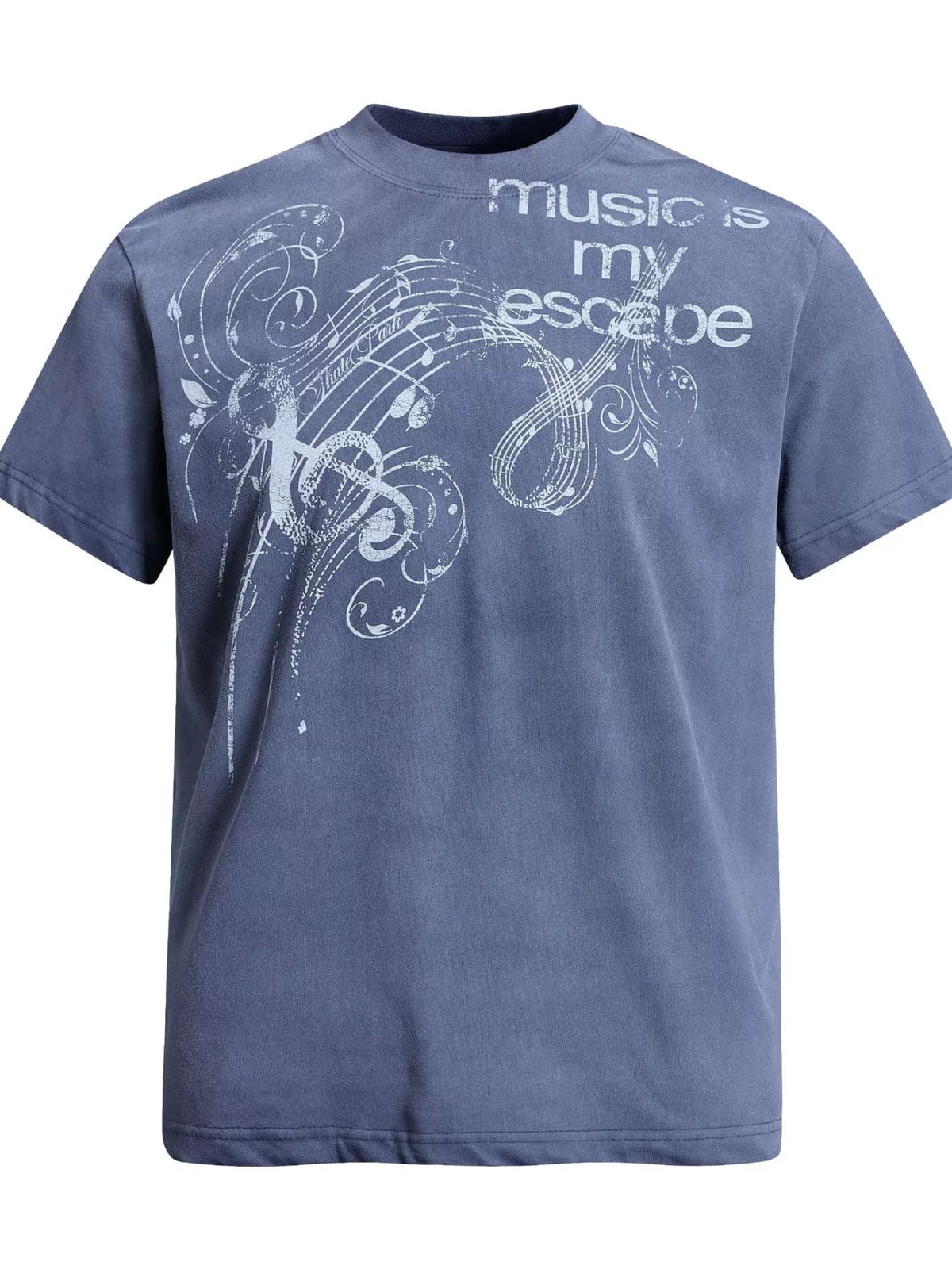 Men's round-neck short-sleeve T-shirt made from a slightly stretchy cotton-spandex blend.