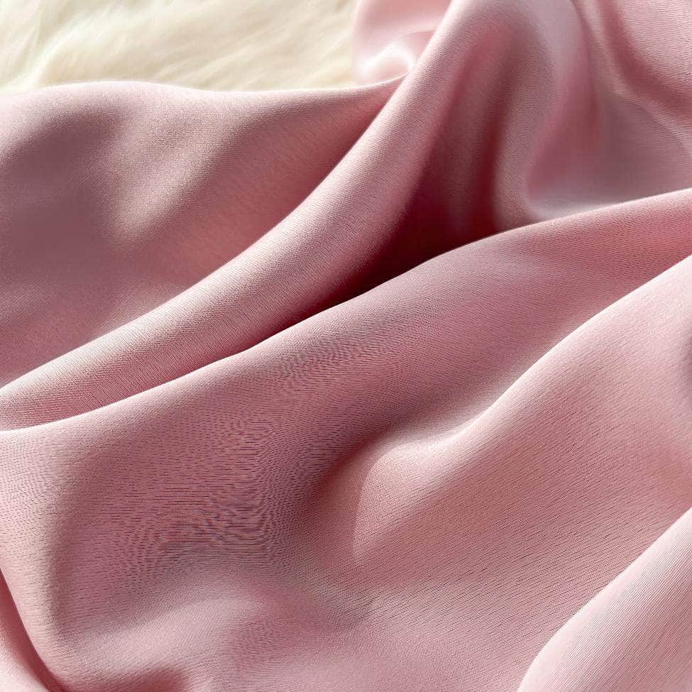 Cami Draped Side Slit Satin Dress