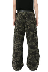 Camouflage Jeans with Cargo Pockets