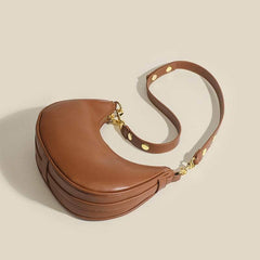 Casual Armpit Leather Zipper Bag