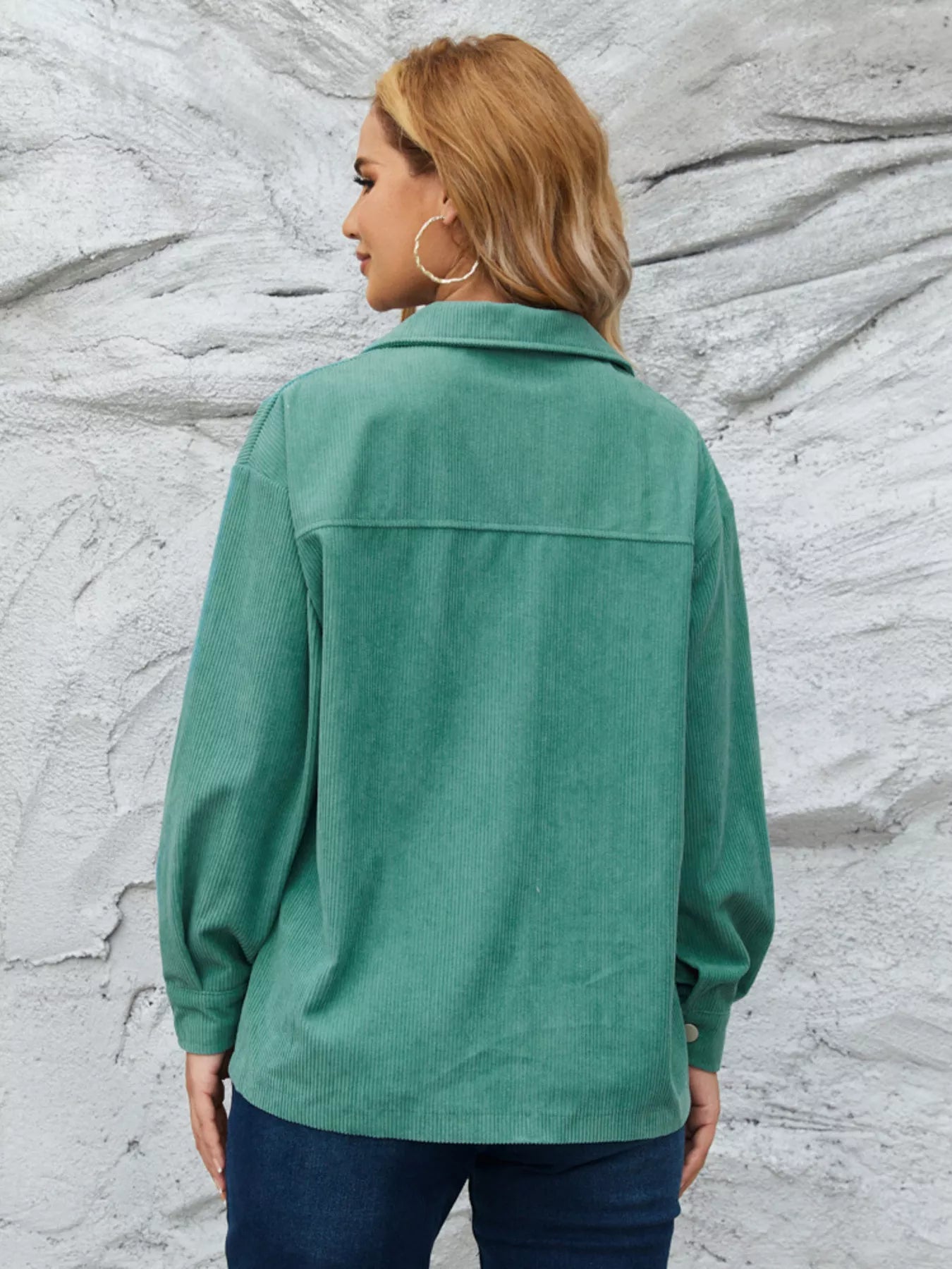 Casual Corduroy Button-Down Jacket