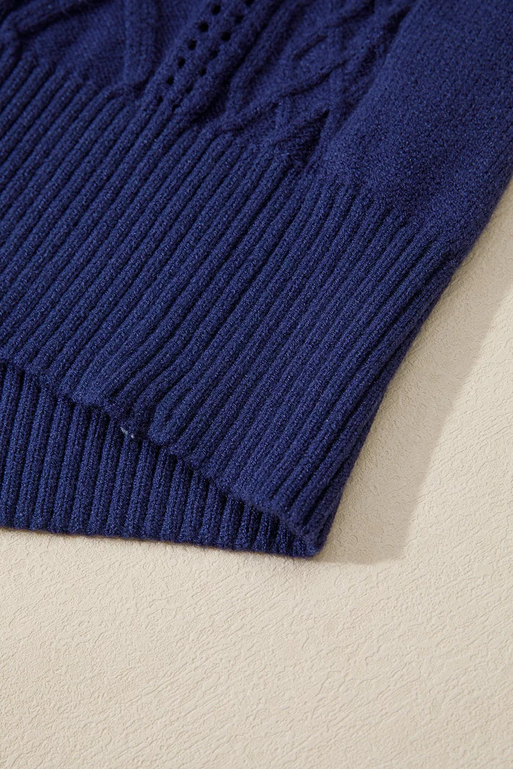 Classic Texture Knit Long Sleeve Sweater