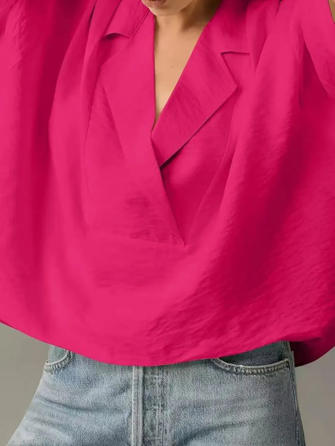 Collared Neck Half Sleeve Blouse