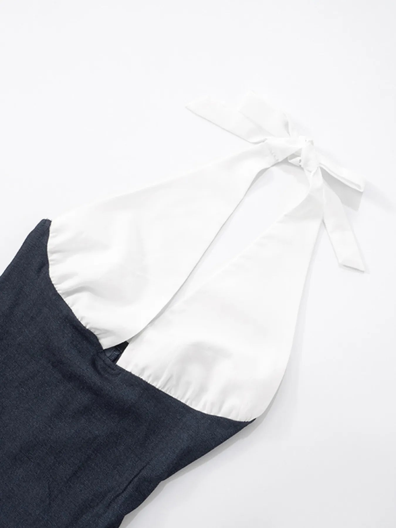 Color Block Halter Neck Dress