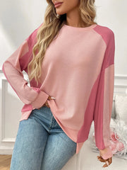 Color Block Long Sleeve Sweatshirt