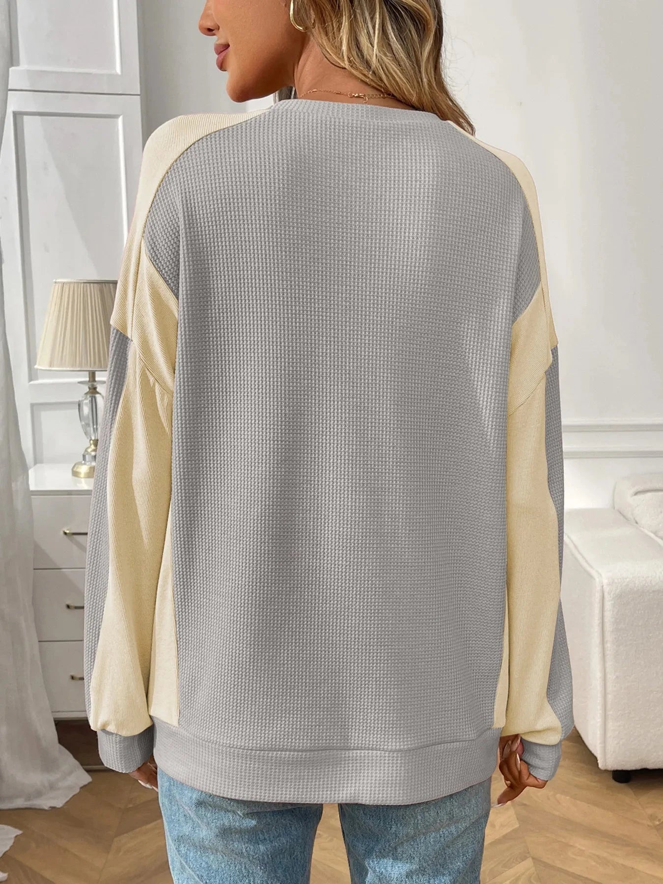 Color Block Long Sleeve Sweatshirt