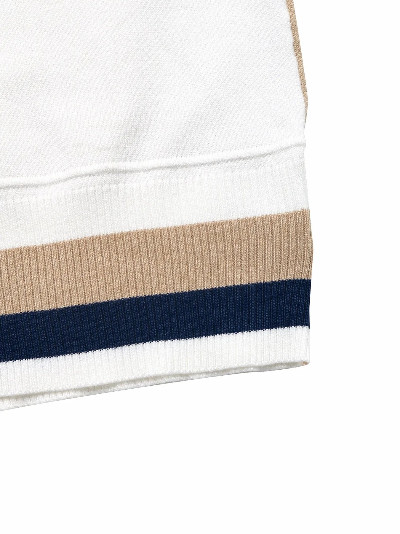 Color Block Round Neck Sweater with Ribbed Trim