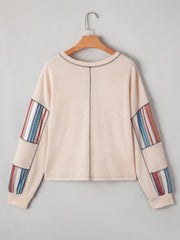 Color Block Striped Long Sleeve Top