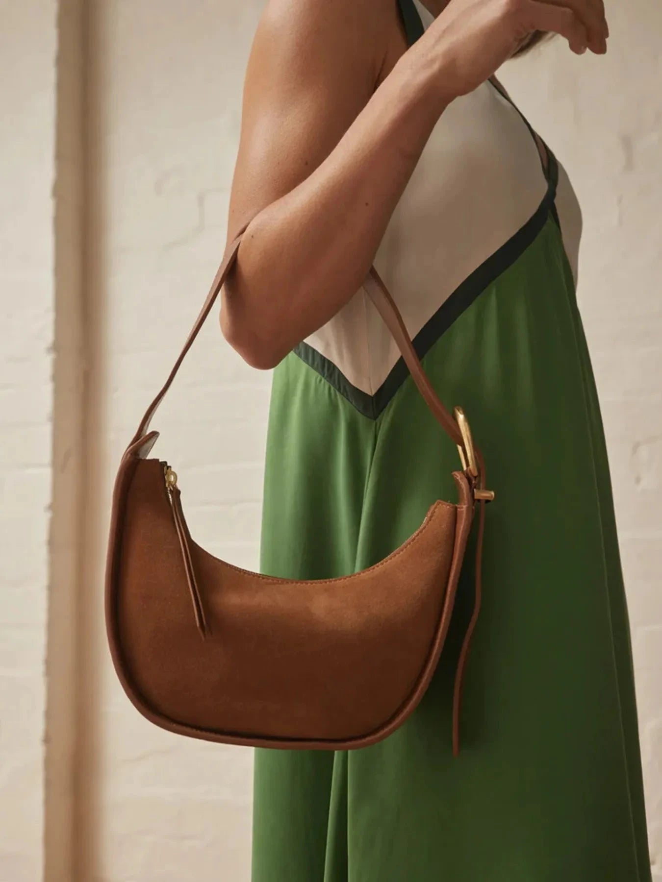 Color Block V-Neck Sleeveless Maxi Dress