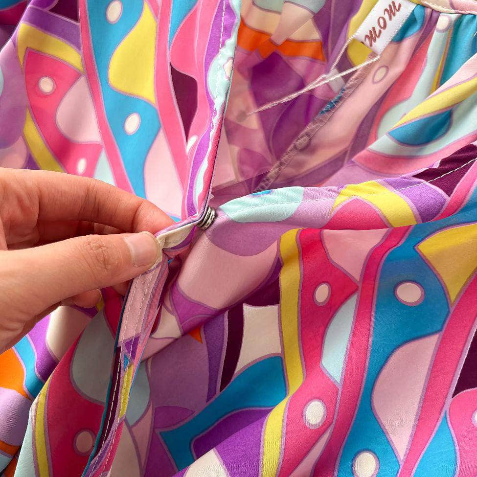 Colorblock Ruched Top High Waist Pants