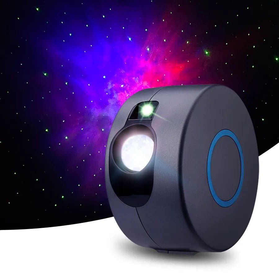 Colorful Dynamic Galaxy Star Projector: Night Light for Bedroom or Party Black no BT