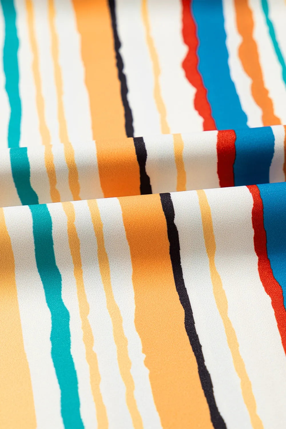 Colorful Striped Cap Sleeve Blouse