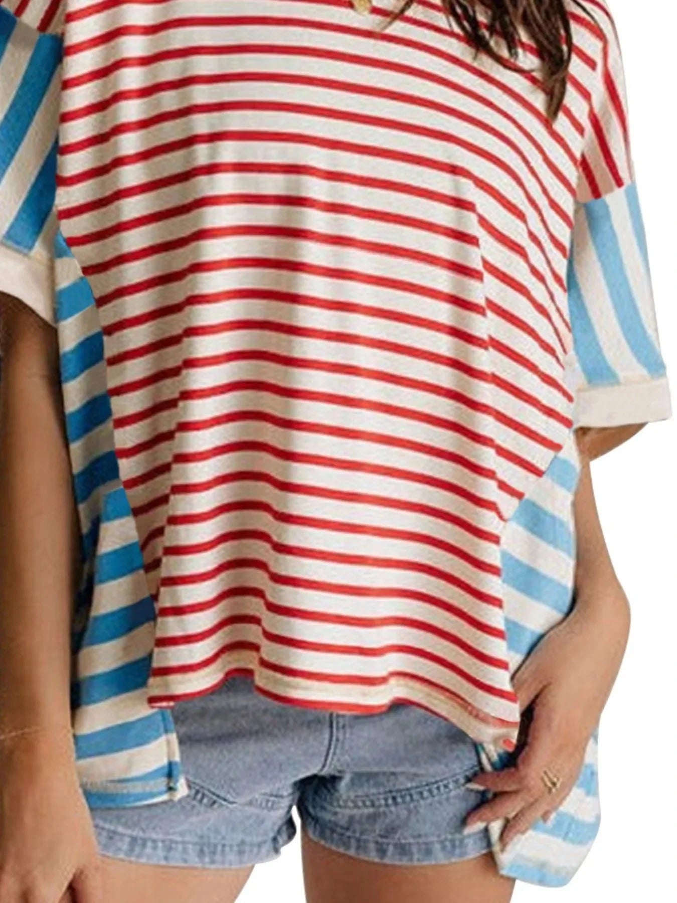 Colorful Striped Oversized T-Shirt