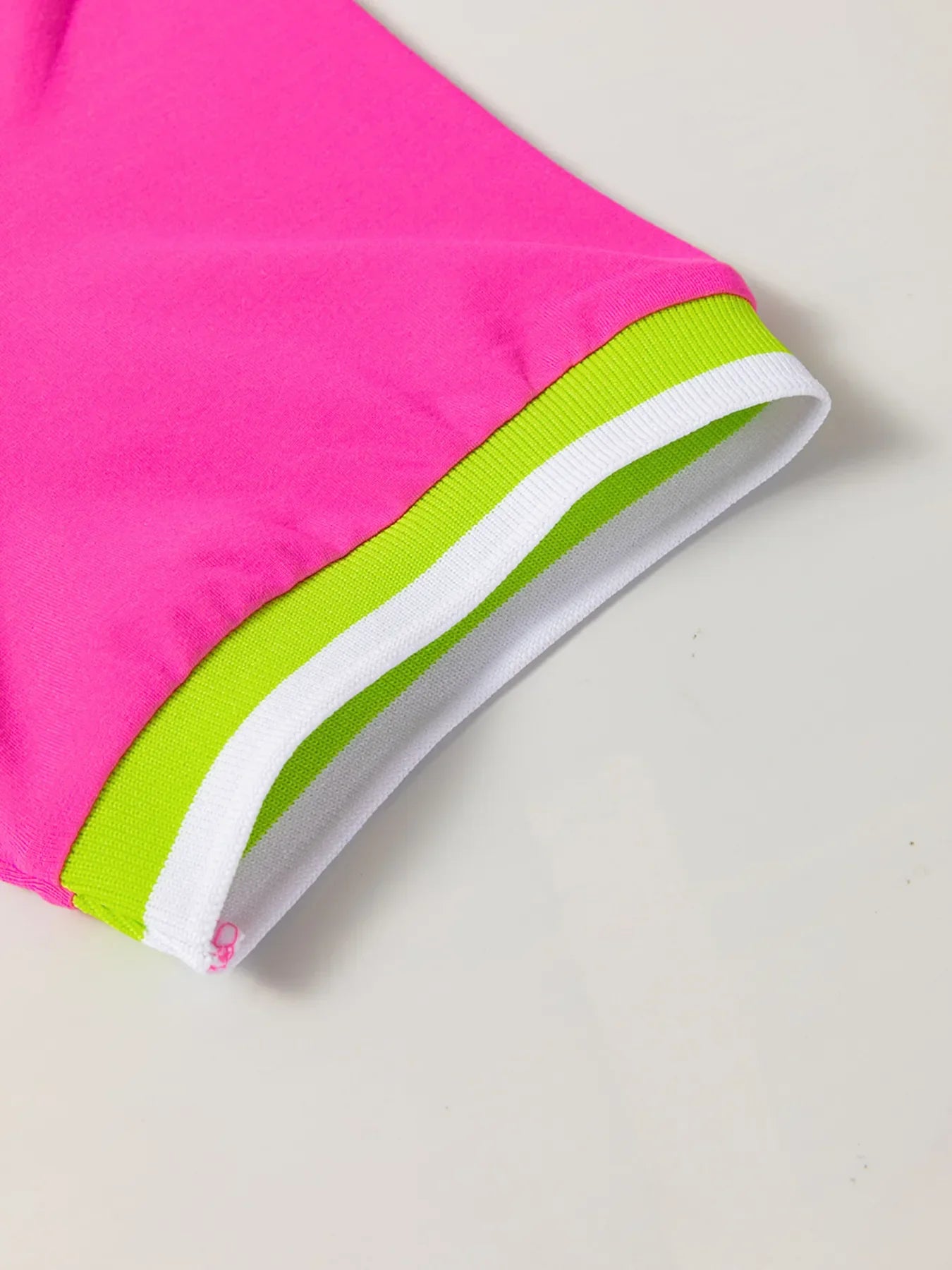 Contrast Trim Short Sleeve T-shirt Dress