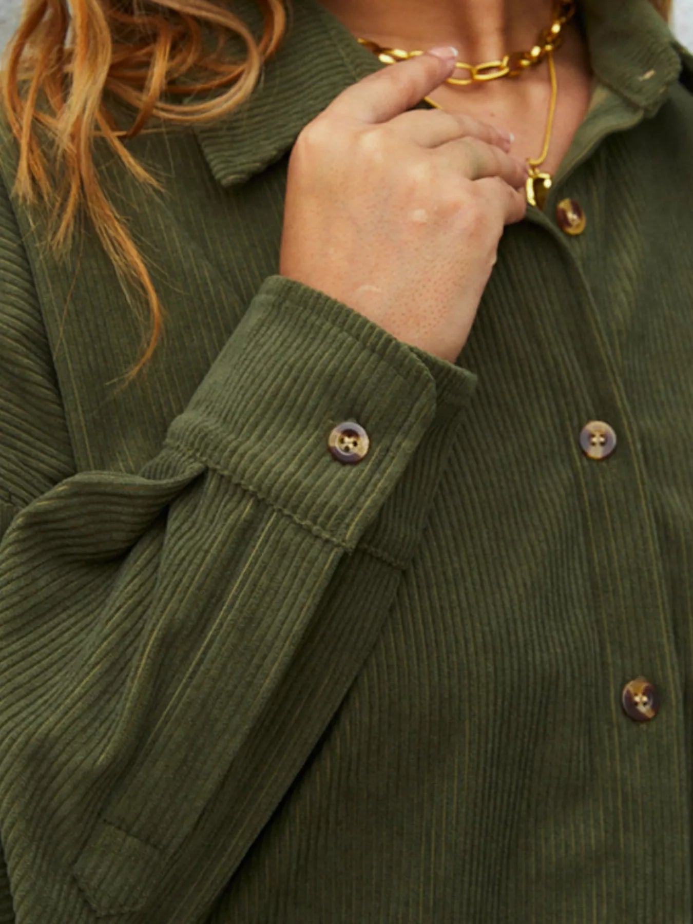 Corduroy Button-Up Shirt