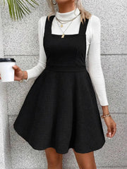 Crisscross Back Square Neck Mini Dress