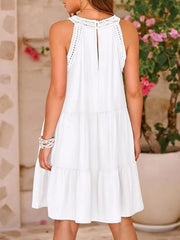 Crochet Lace Tiered Summer Dress