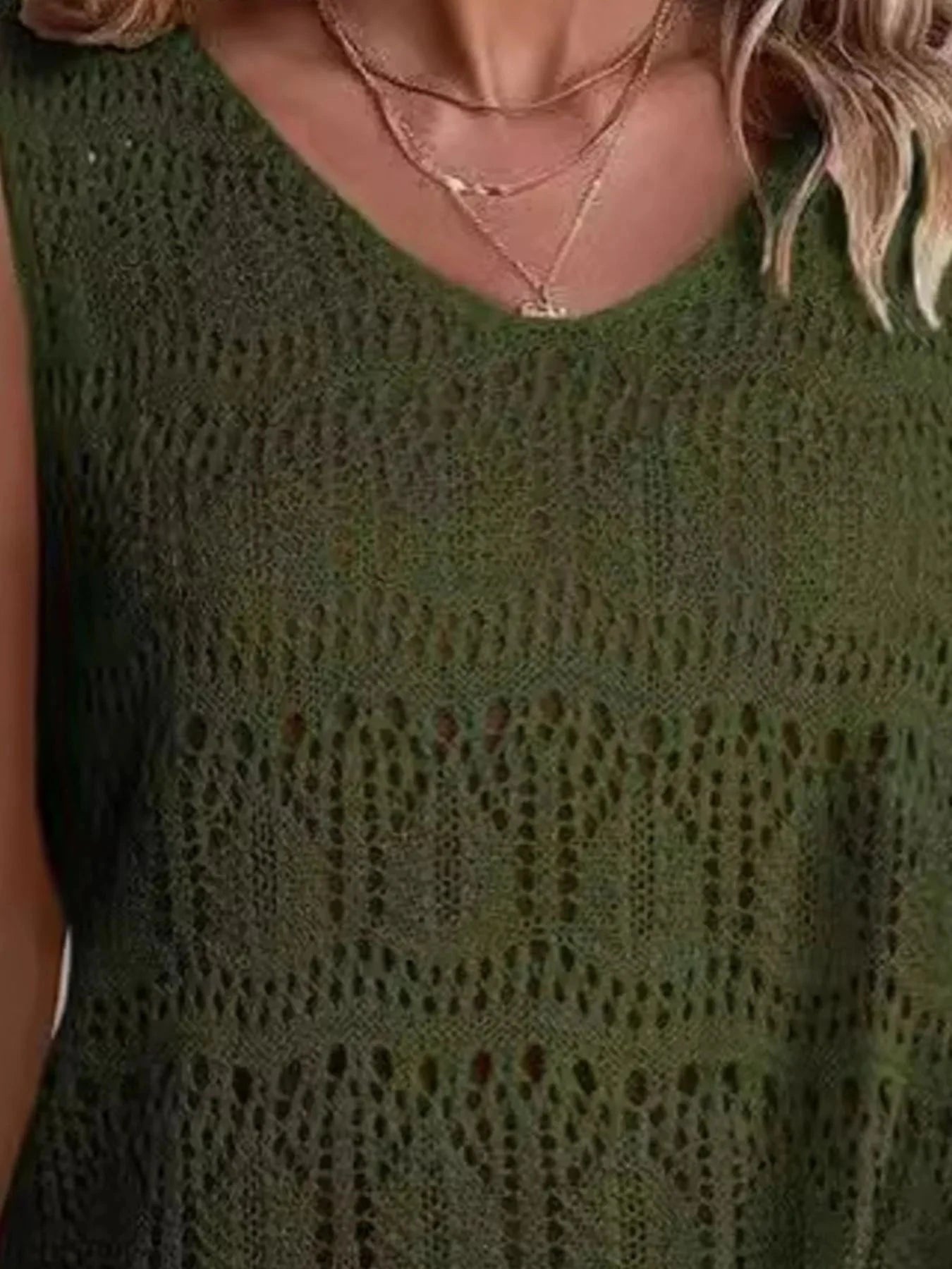 Crochet Sleeveless Sweater Vest