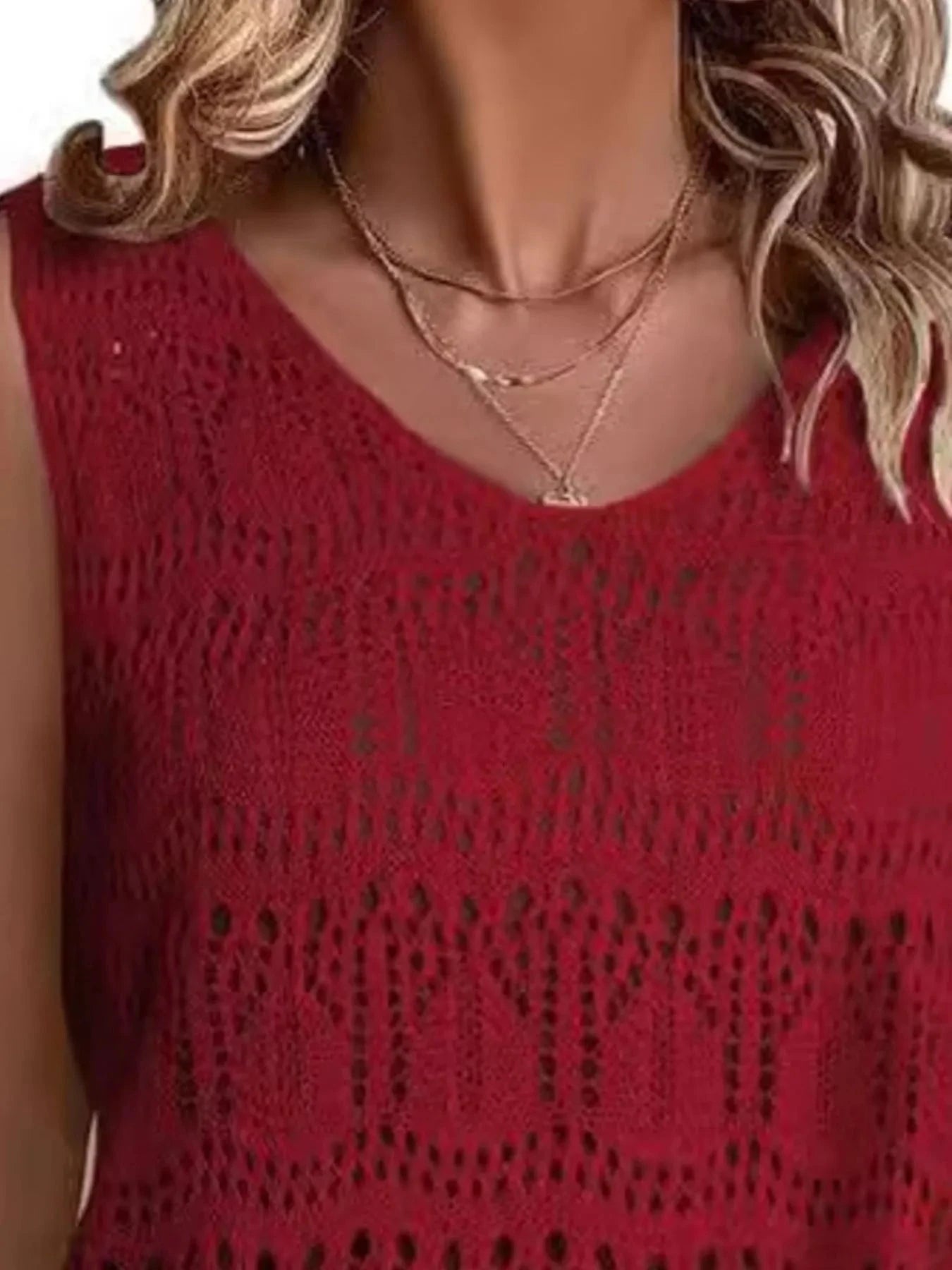 Crochet Sleeveless Sweater Vest