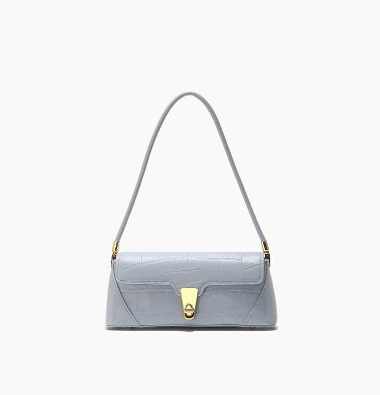 Crocodile Armpit Retro Shoulder Handbag Blue