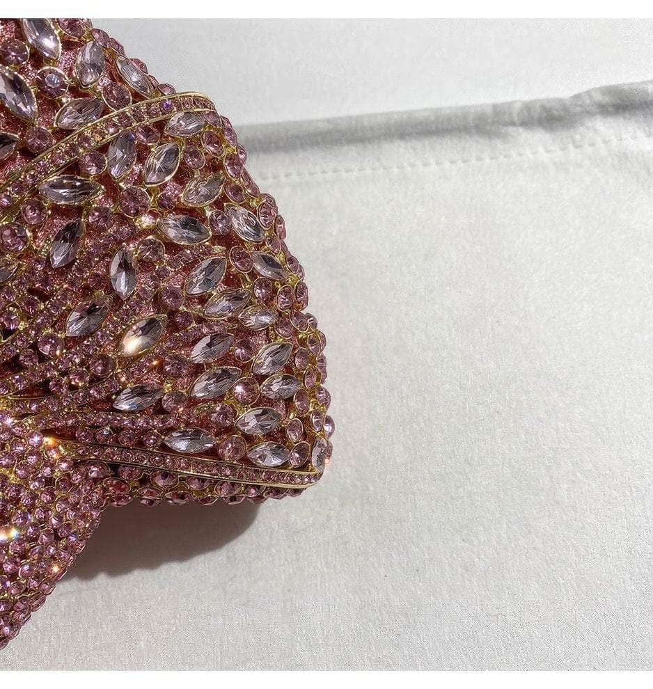 Crystal Rhinestone Bow Decor Luxury Purse