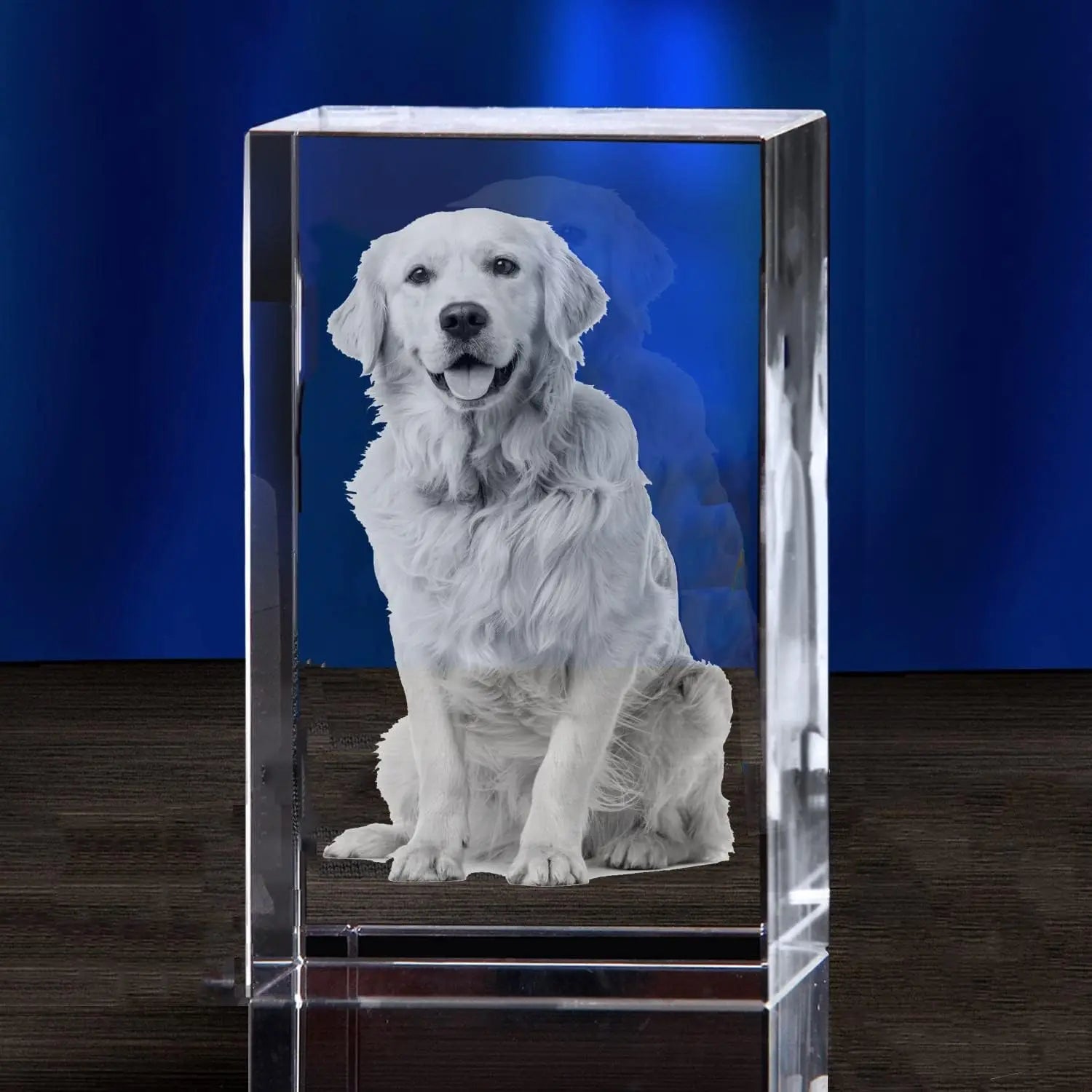 Custom Crystal Decor Keepsake: Sympathy Tribute for Beloved Pet Loss 2D Crystal 1 / 5cmx5cmx8cm