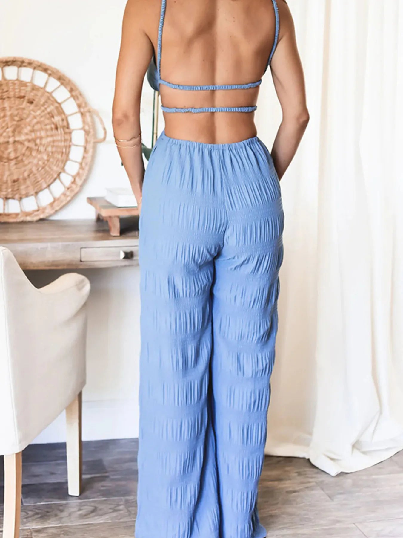 Cut-Out Wide Leg Jumpsuit