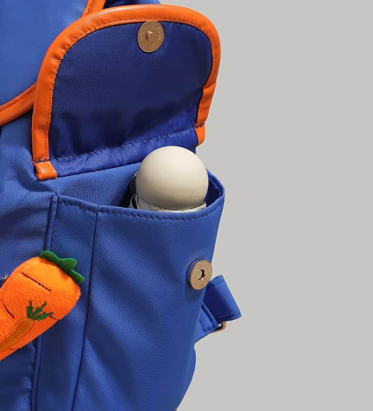 Cute Blue and Orange Judy Hopps Plush Face Pocket Schoolbag Blue